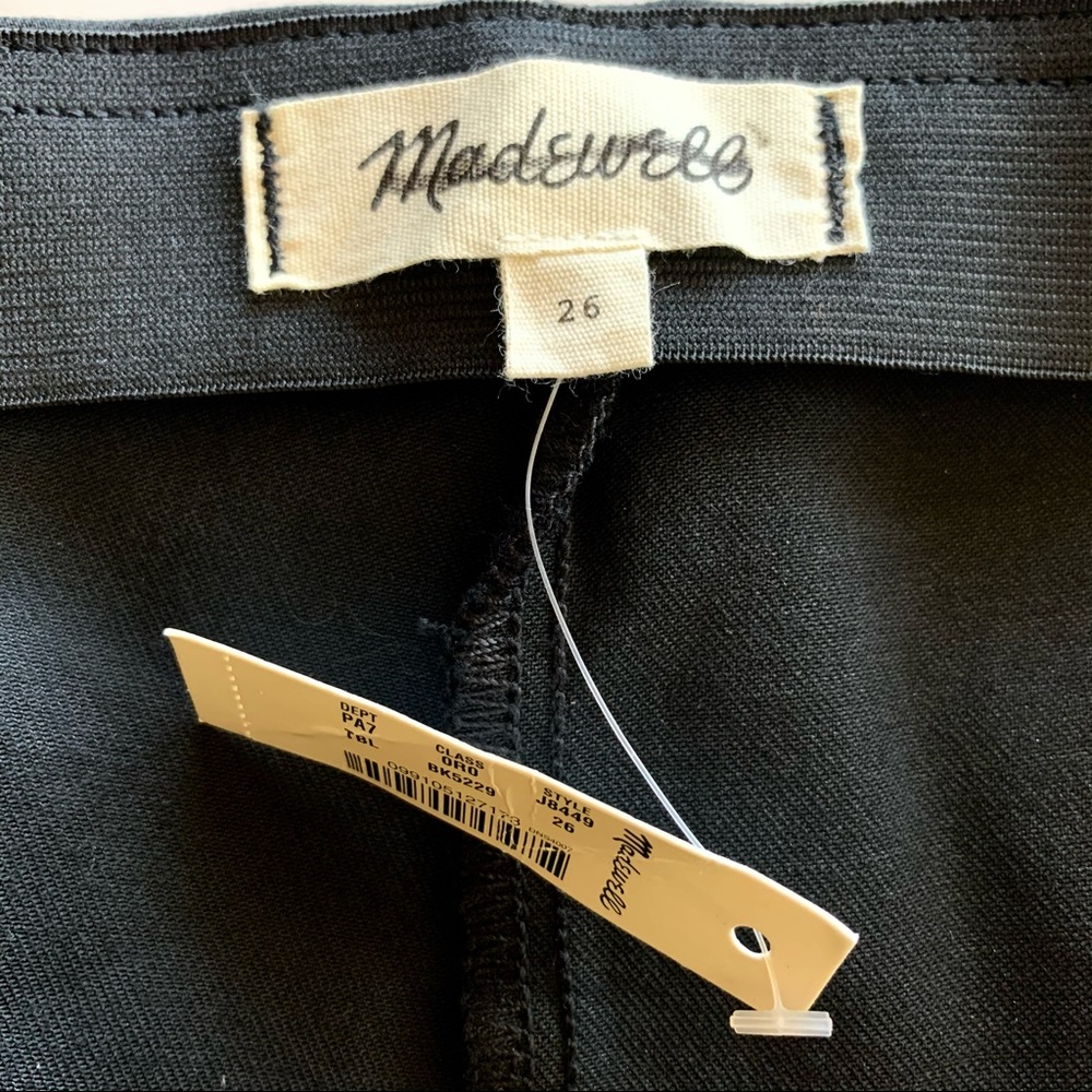 🌸New🌸 Madewell Black Stretch Ankle Pants 26 NWT - Picture 2 of 6